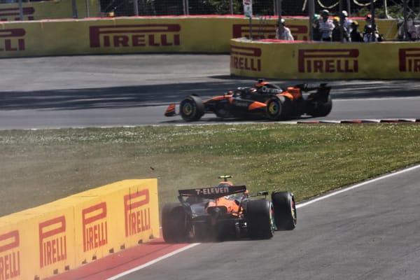 Norris and Piastri collide in F1's Canadian GP as Russell wins