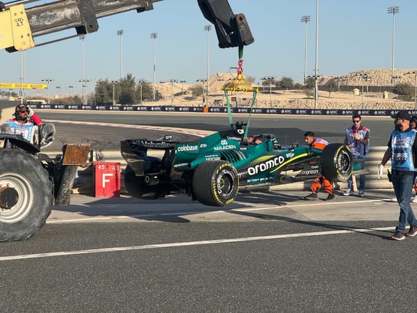 Lance Stroll's Aston Martin, Bahrain F1 test